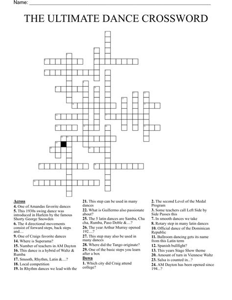 does a certain latin dance crossword clue